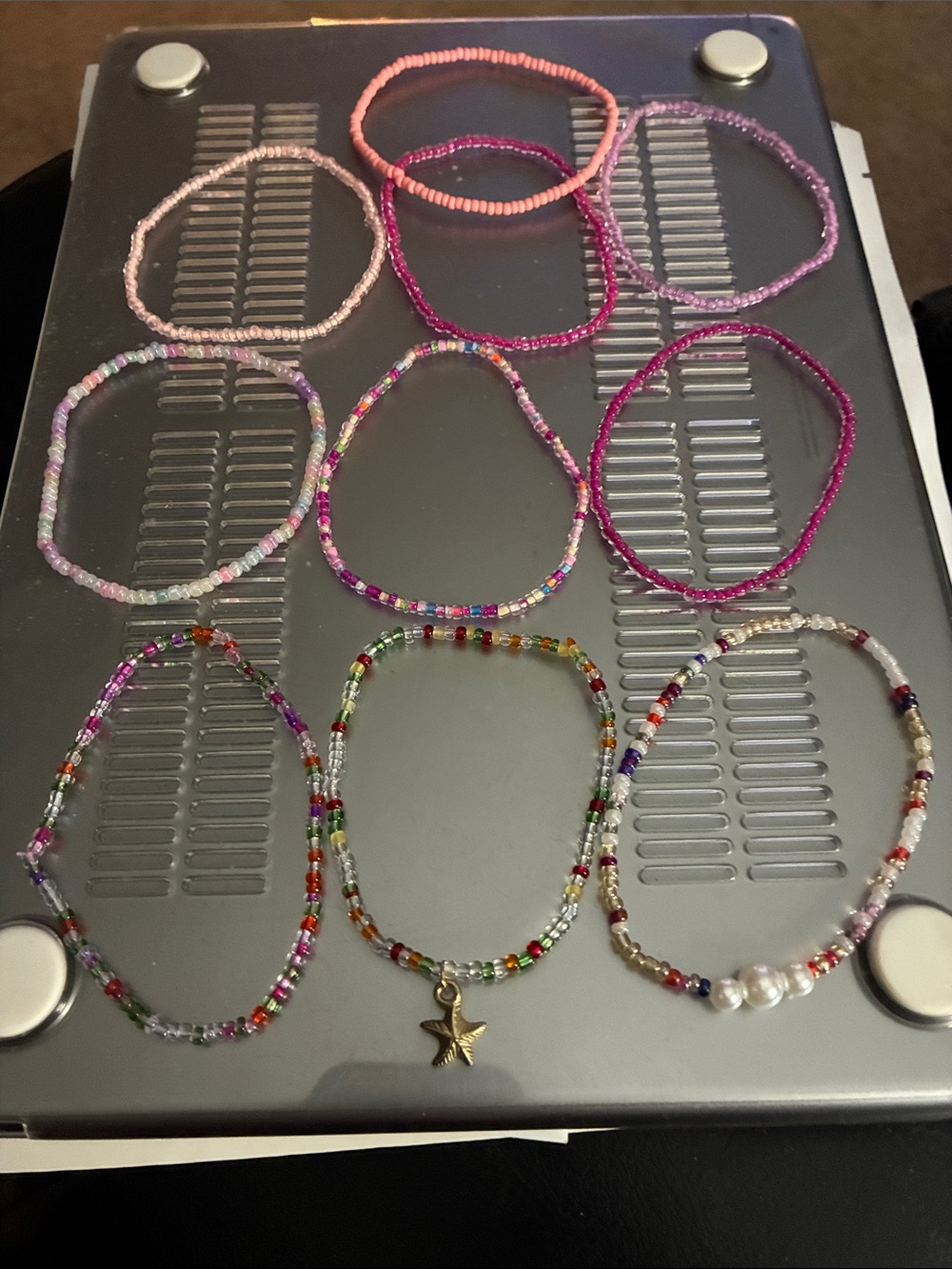 Refresh Pink & Multicolor Seed Bead Bracelet Stack - Picture 3 of 7